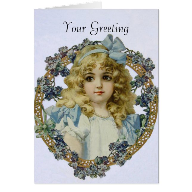 Antique Little Girl Child Portrait Beautiful (Vorne)