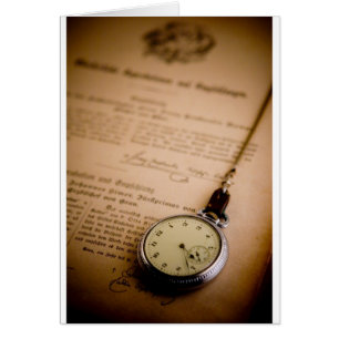 Antique Livre papier Pocket Watch Fob