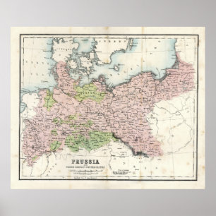 Antique Map of Prussia Poster