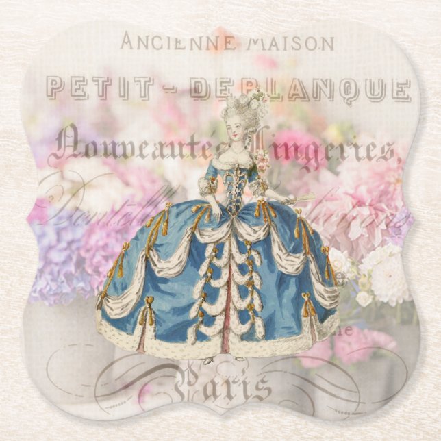 Antique Marie Antoinette Untersetzer (Vorderseite)