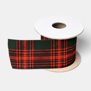 Antique Menzies Jagd Tartan Kariertes Muster Satinband