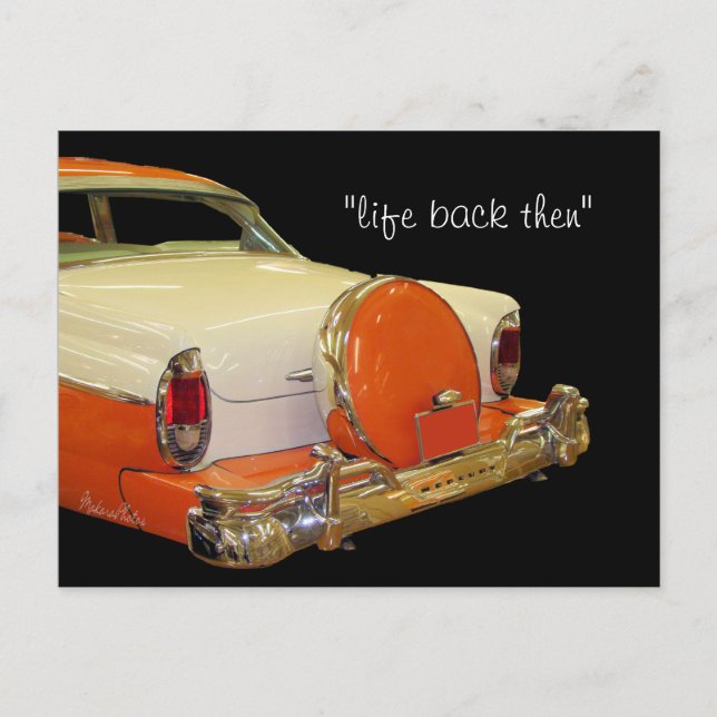 Antique Merc Car Postcard anpassen Postkarte (Vorderseite)