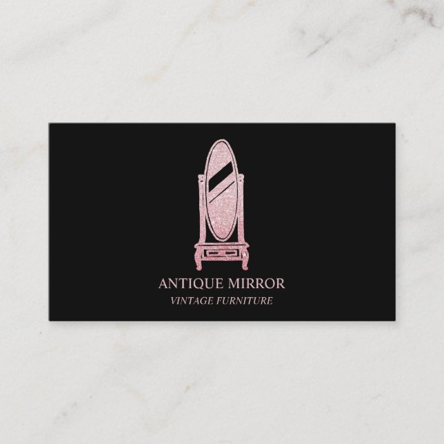 Antique Mirror Vintage Wohngestaltung Visitenkarte (Vorderseite)