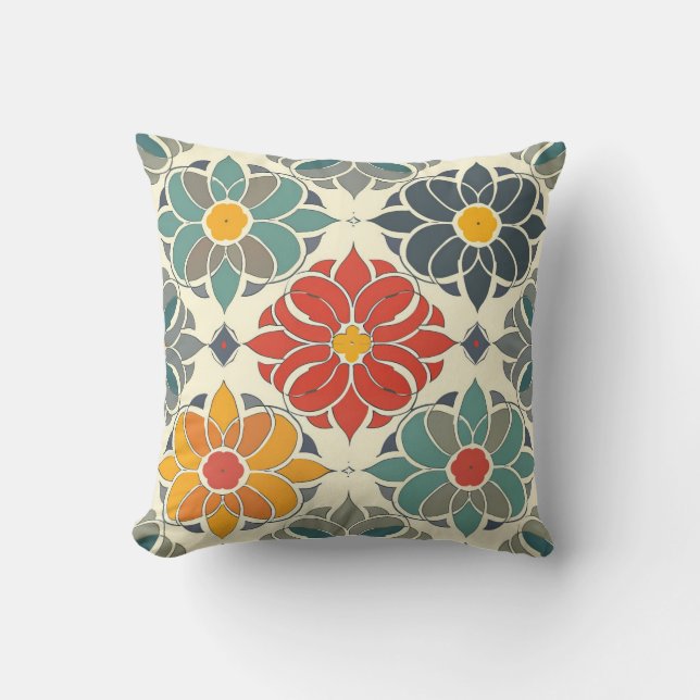 Antique Motif Carrelage Coussin sans couture (Recto)
