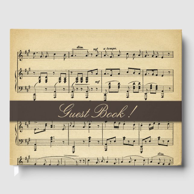 Antique Music Wedding Gästebuch (Vorderseite)