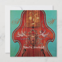 ANTIQUE MUSIKKONZERT,WEDD,Monogramm Rotes Blau