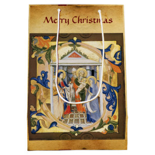 ANTIQUE-NATIVITÄTSPARKMENT MITTLERE GESCHENKTÜTE