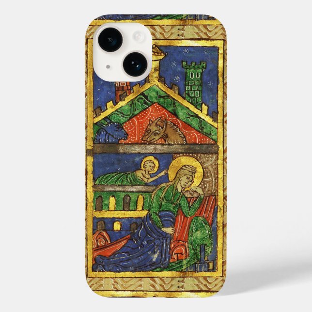 ANTIQUE NATIVITY CHRISTMAS PARCHMENT Case-Mate iPhone HÜLLE (Rückseite)