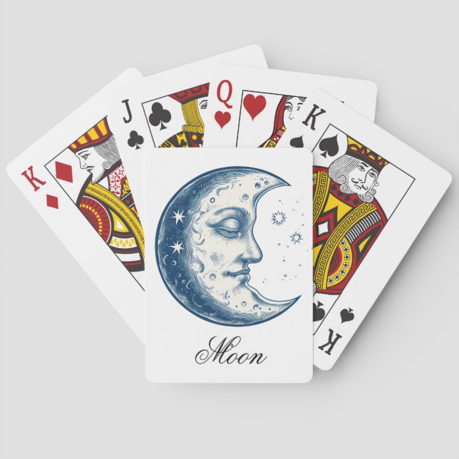 Antique of moon drawing  spielkarten (Rückseite)