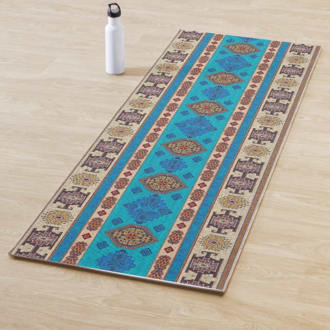 Antique Oriental Blue Türkisches Ottoman Kilim Rug Yogamatte (Beispiel)