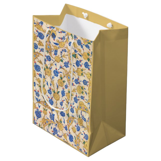 Antique Oriental Sultan Design  Mittlere Geschenktüte (Vorderseite Schrägansicht)