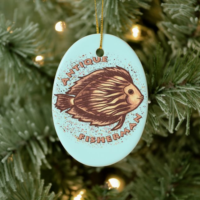 Antique ornement pêcheur (Arbre)