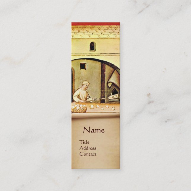 ANTIQUE OVEN BAKER, BAKERY BREAD SHOP MINI VISITENKARTE (Vorderseite)