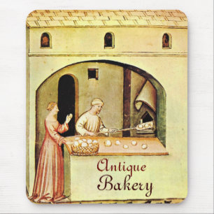 ANTIQUE OVEN BAKER, BAKERY BREAD SHOP MOUSEPAD