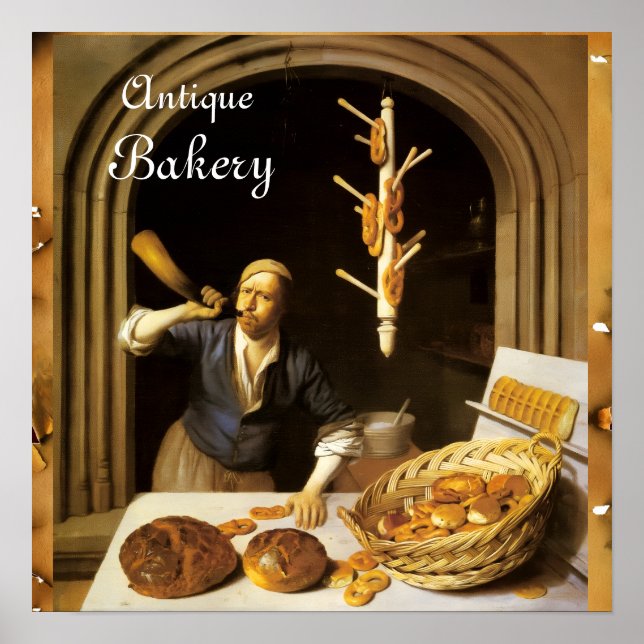 ANTIQUE OVEN BAKER, BAKERY BREAD SHOP POSTER (Vorne)