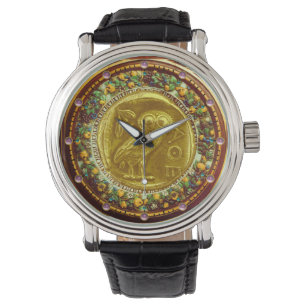 ANTIQUE OWL GOLD YELLOW ARMBANDUHR