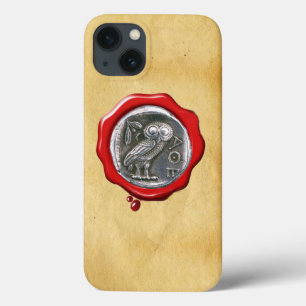 ANTIQUE OWL SILVER RED WAX SIEGEL Parchment Case-Mate iPhone Hülle