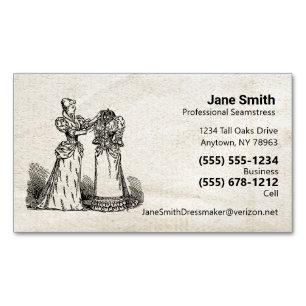 Antique Paper Old Fashion Seamstressdrucker Magnetische Visitenkarte