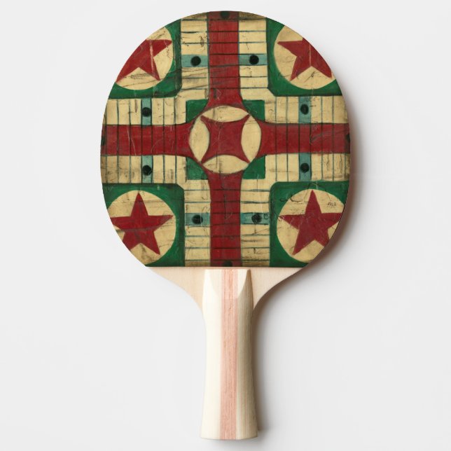 Antique Parcheesi Game Board von Ethan Harper Tischtennis Schläger (Vorderseite)