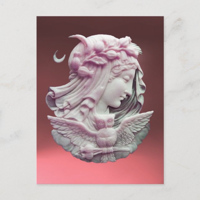 ANTIQUE PINK CAMEO, MOONLADY OF NIGHT with OWT Postkarte (Vorderseite)