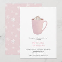 Antique Pink Hot Chocolate Cookies Geburtstagspart