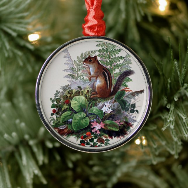 Antique Plantes de bois et ornement de Chipmunk (Arbre)