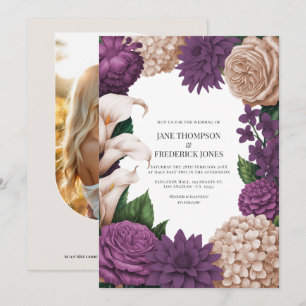 Antique Plum, Blush Taupe & Shadow Mulberry Einladung