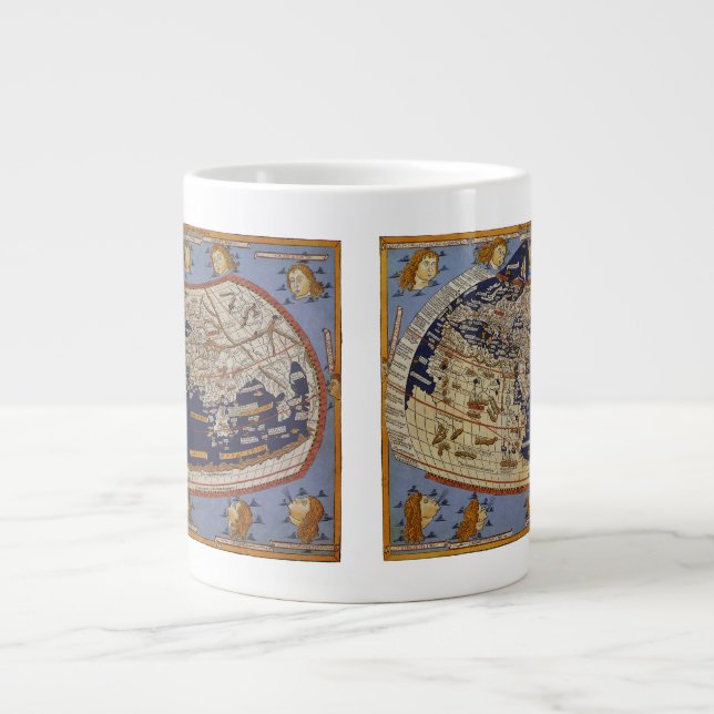 Antique Ptolemaic World Map, Johannes von Arnsheim Jumbo-Tasse (Vorderseite)