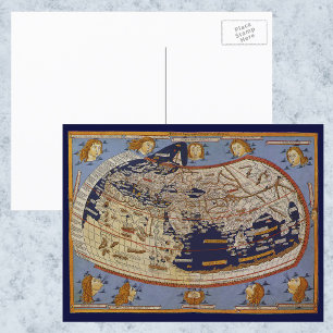Antique Ptolemaic World Map, Johannes von Arnsheim Postkarte