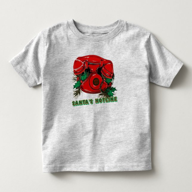 Antique Red Christmas Telefone Koordination Kleinkind T-shirt (Vorderseite)