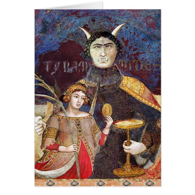 ANTIQUE RENAISSANCE TAROT 15/ DEVIL Détail de la r (Devant)