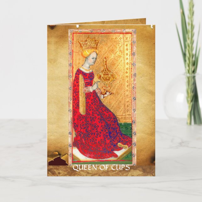 ANTIQUE RENAISSANCE-TAROTEN/KÖPNCHENQUEN FEIERTAGSKARTE (Vorderseite)