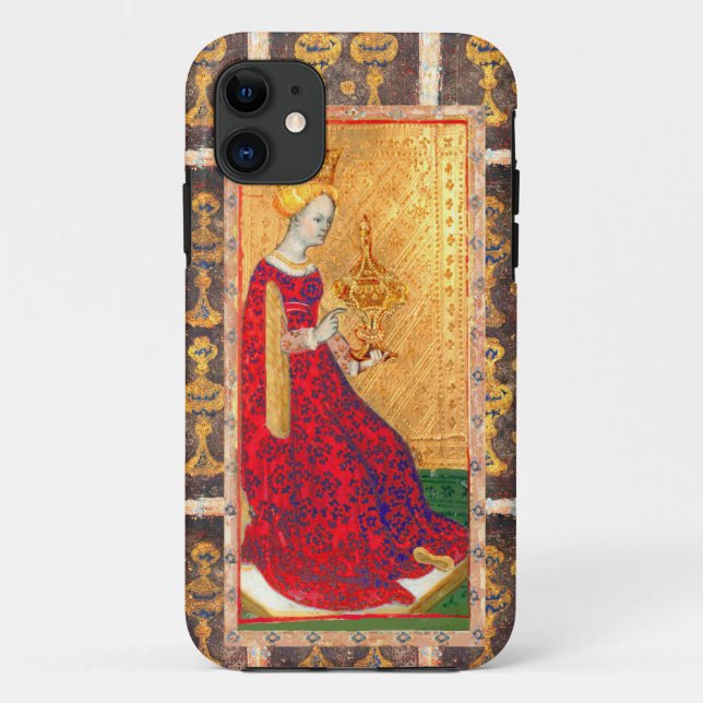 ANTIQUE RENAISSANCE-TAROTEN / KUPPENQUEEN Case-Mate iPhone HÜLLE (Rückseite)