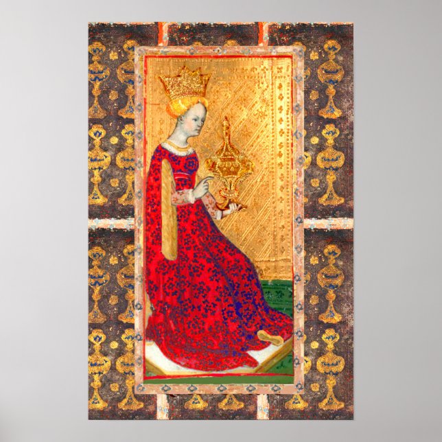 ANTIQUE RENAISSANCE-TAROTEN / KUPPENQUEEN POSTER (Vorne)