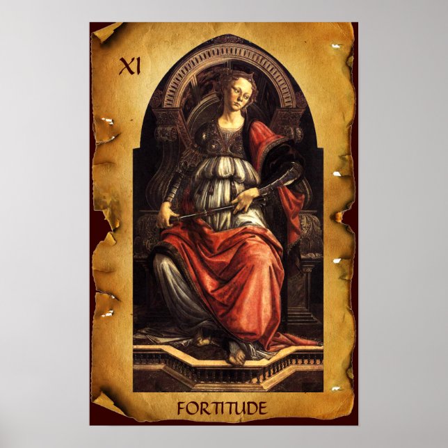 ANTIQUE RENAISSANCE TAROTS 11/GEFÖRDERTES Pergamen Poster (Vorne)
