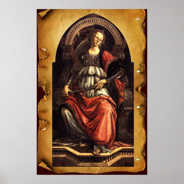 ANTIQUE RENAISSANCE TAROTS 11/GEFÖRDERTES Pergamen Poster (Vorne)