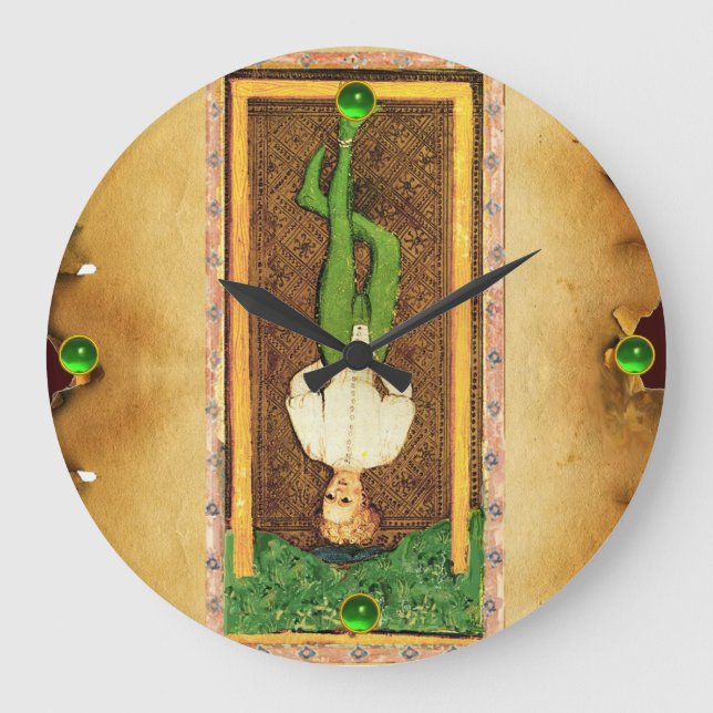 ANTIQUE RENAISSANCE TAROTS 12 /THE HANGED MAN GROßE WANDUHR (Vorderseite)