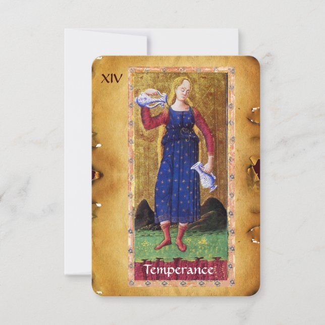 ANTIQUE RENAISSANCE TAROTS 14/TEMPERANZ ANKÜNDIGUNG (Vorderseite)