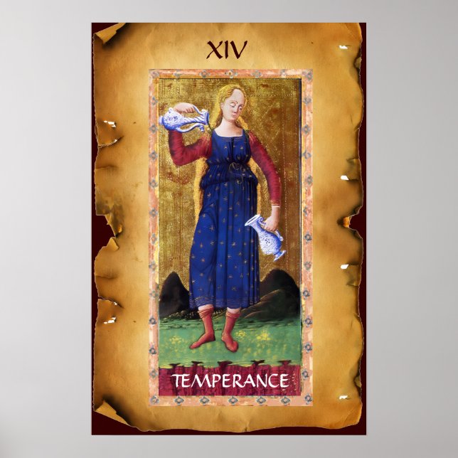 ANTIQUE RENAISSANCE TAROTS 14/TEMPERANZ POSTER (Vorne)