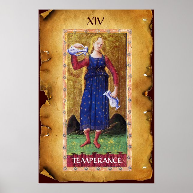 ANTIQUE RENAISSANCE TAROTS 14/TEMPERANZ POSTER (Vorne)