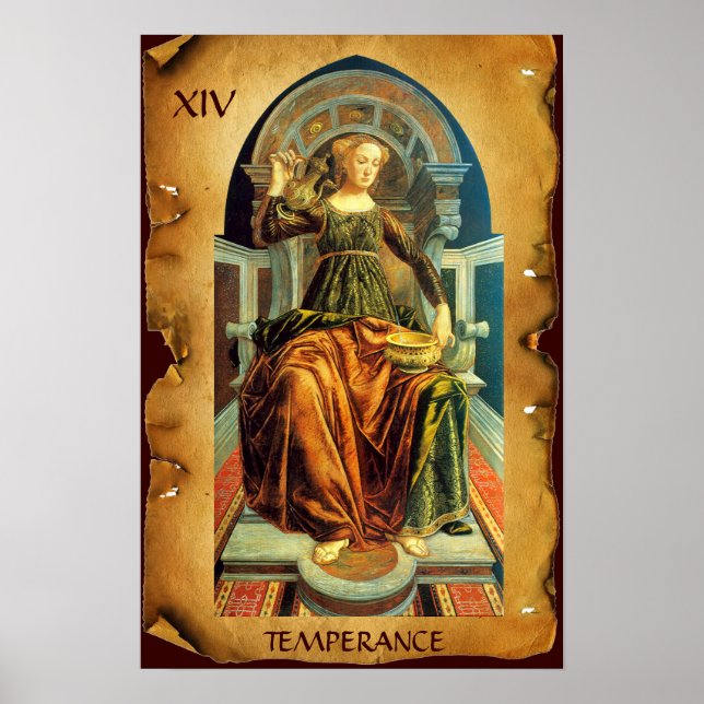 ANTIQUE RENAISSANCE TAROTS 14/TEMPERANZ POSTER (Vorne)
