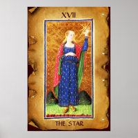 ANTIQUE RENAISSANCE TAROTS 17 / DIE STAR