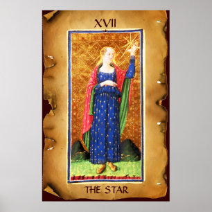 ANTIQUE RENAISSANCE TAROTS 17 / DIE STAR POSTER