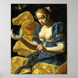 ANTIQUE RENAISSANCE TAROTS 18 / MOND POSTER