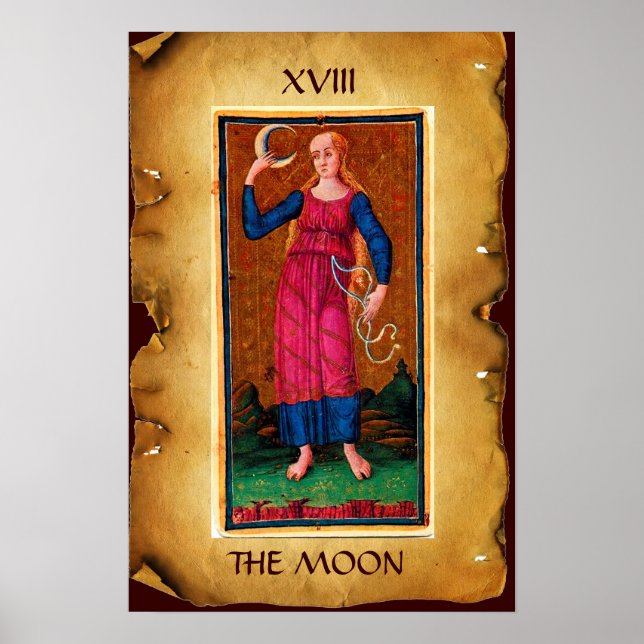 ANTIQUE RENAISSANCE TAROTS 18 / MOND POSTER (Vorne)