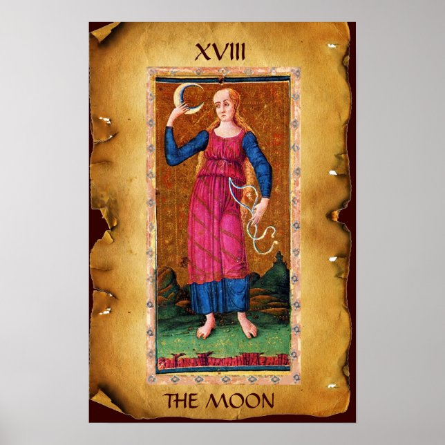 ANTIQUE RENAISSANCE TAROTS 18 / MOND POSTER (Vorne)