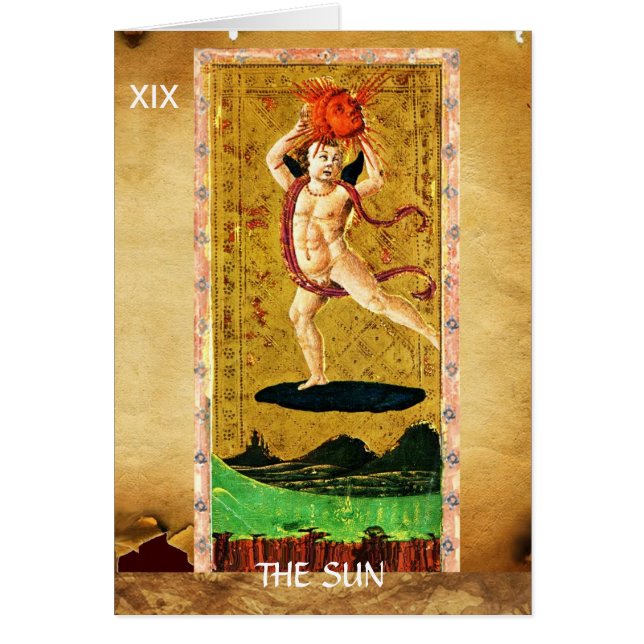 ANTIQUE RENAISSANCE TAROTS 19 / DIE SONNE (Vorne)