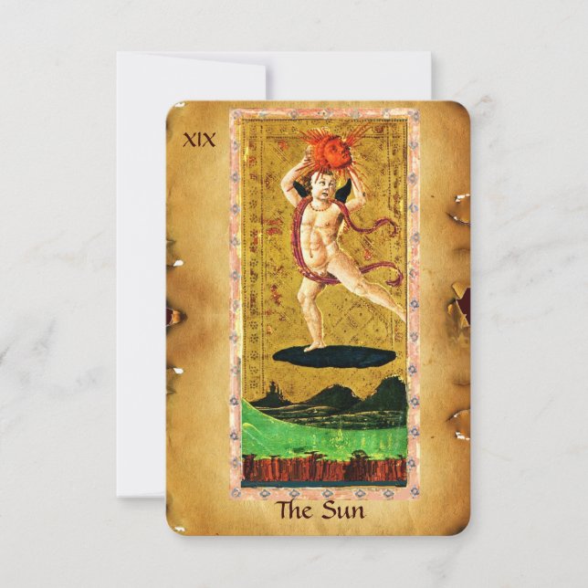 ANTIQUE RENAISSANCE TAROTS 19 / DIE SONNE ANKÜNDIGUNG (Vorderseite)