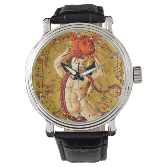 ANTIQUE RENAISSANCE TAROTS 19 / DIE SONNE ARMBANDUHR (Vorderseite)