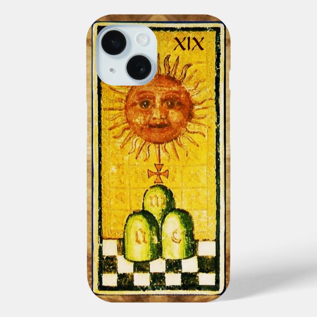 ANTIQUE RENAISSANCE TAROTS 19 / DIE SONNE Case-Mate iPhone HÜLLE (Rückseite)